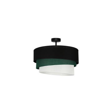 Duolla - Bevestigde hanglamp TRIO 1xE27/15W/230V zwart/groen/wit