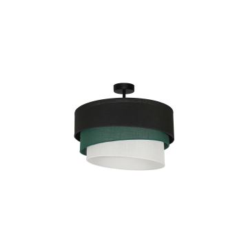 Duolla - Bevestigde hanglamp TRIO 1xE27/15W/230V zwart/groen/wit