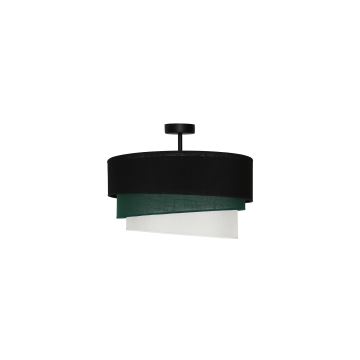 Duolla - Bevestigde hanglamp TRIO 1xE27/15W/230V zwart/groen/wit