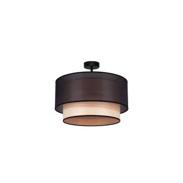 Duolla - Bevestigde hanglamp WOOD BOHO 1xE27/15W/230V zwart/beige