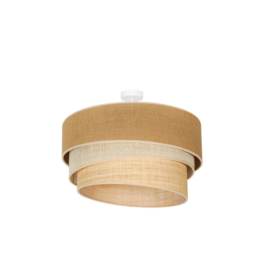 Duolla - Bevestigde hanglamp YUTE TRIO 3xE27/15W/230V diameter 60 cm bruin/grijs/beige