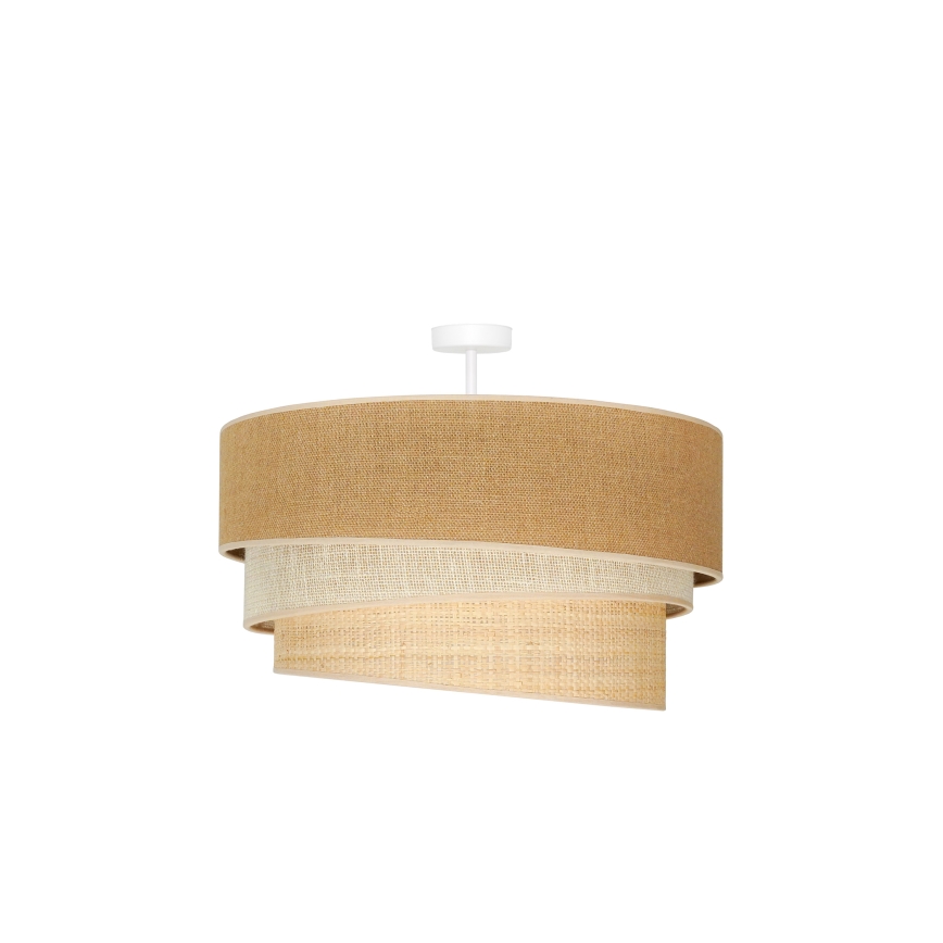 Duolla - Bevestigde hanglamp YUTE TRIO 3xE27/15W/230V diameter 60 cm bruin/grijs/beige