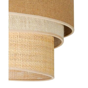 Duolla - Bevestigde hanglamp YUTE TRIO 3xE27/15W/230V diameter 60 cm bruin/grijs/beige