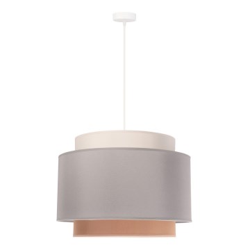 Duolla - Grijs Beige Hanglamp aan een koord SOHO 1x E27 / 40W / 230V