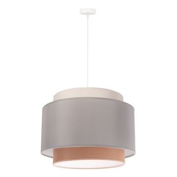 Duolla - Grijs Beige Hanglamp aan een koord SOHO 1x E27 / 40W / 230V