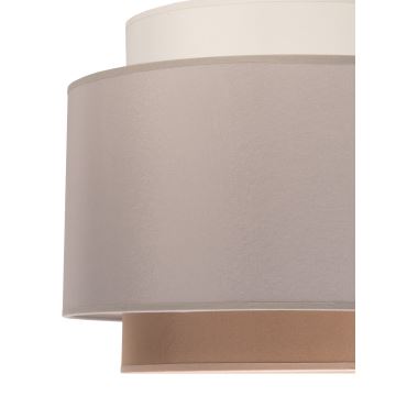 Duolla - Grijs Beige Hanglamp aan een koord SOHO 1x E27 / 40W / 230V