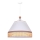 Duolla - Hanglamp aan een koord AVIGNON 1xE27/15W/230V diameter 50 cm wit/rotan