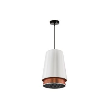 Duolla - Hanglamp aan een koord BELL SHINY 1xE27/15W/230V wit/koper