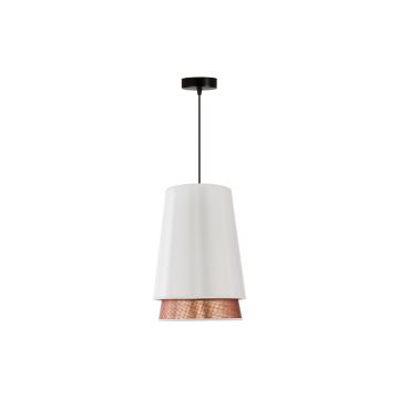 Duolla - Hanglamp aan een koord BELL SHINY 1xE27/15W/230V wit/koper