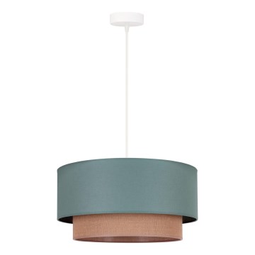 Duolla - Hanglamp aan een koord BOHO 1xE27/15W/230V groen/bruin