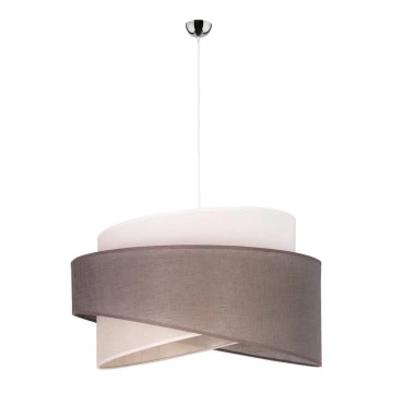 Duolla - Hanglamp aan een koord BROOKLYN 1xE27/40W/230V grijs/beige/wit