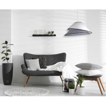 Duolla - Hanglamp aan een koord COCO 1xE27/40W/230V wit/zwart