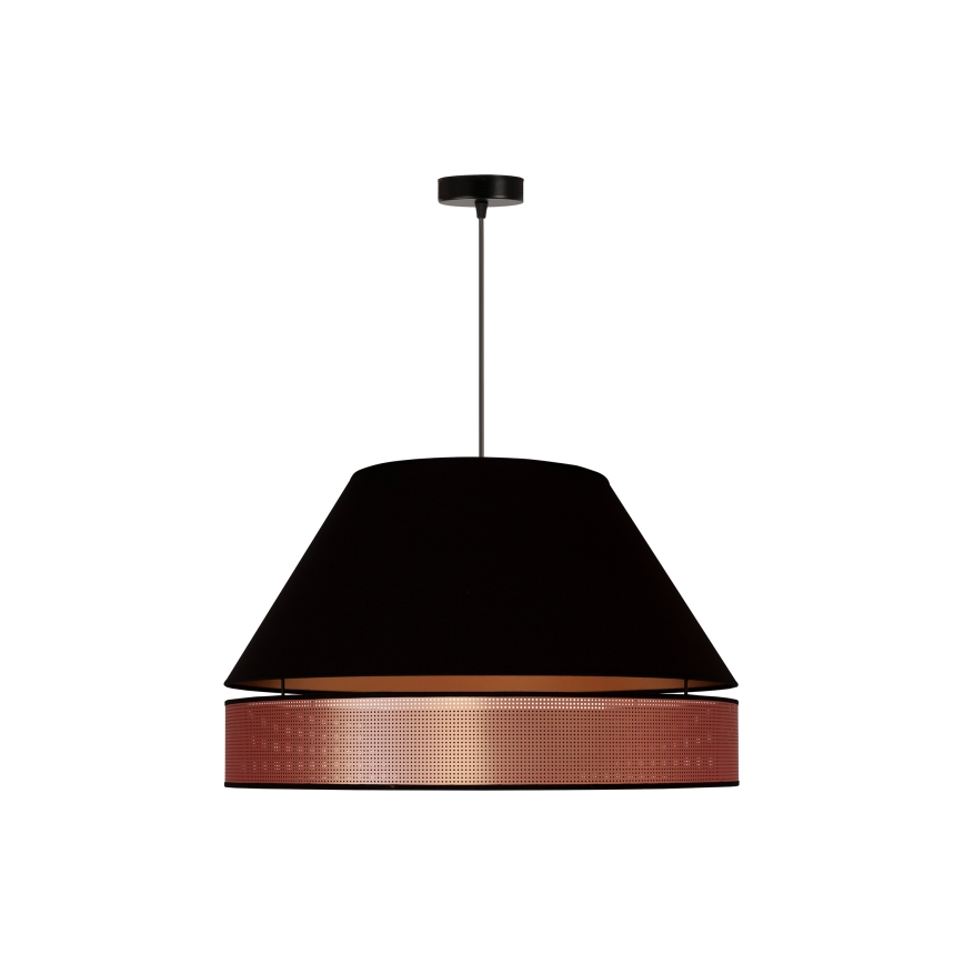 Duolla - Hanglamp aan een koord COPPER SHINY 1xE27/15W/230V zwart/koper