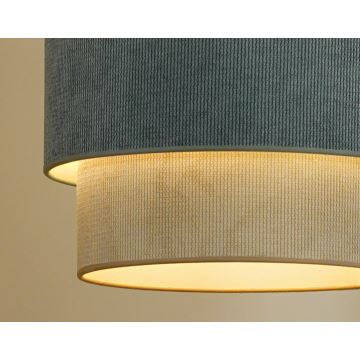 Duolla - Hanglamp aan een koord CORDUROY 1xE27/15W/230V blauw/beige