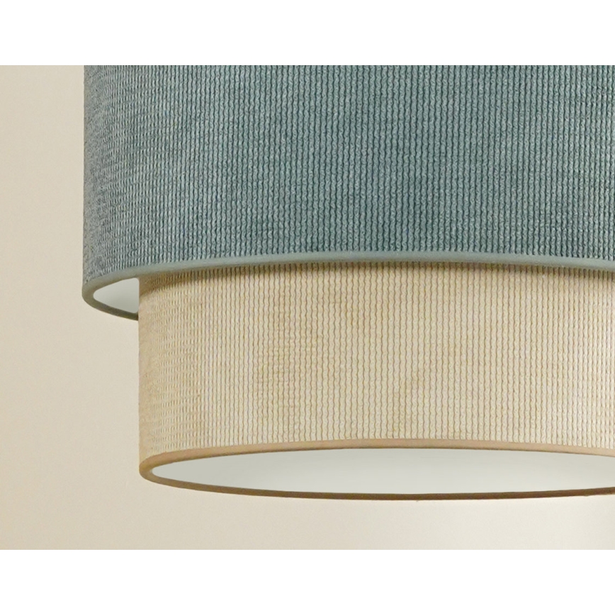 Duolla - Hanglamp aan een koord CORDUROY 1xE27/15W/230V blauw/beige