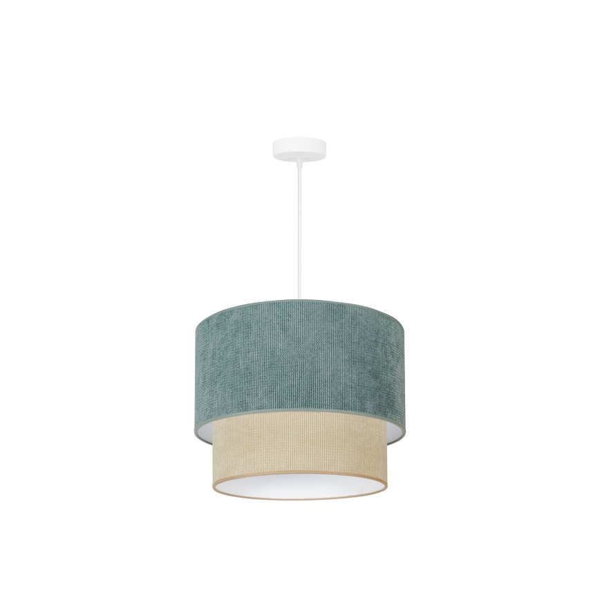 Duolla - Hanglamp aan een koord CORDUROY 1xE27/15W/230V blauw/beige