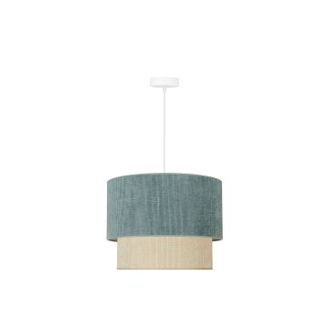 Duolla - Hanglamp aan een koord CORDUROY 1xE27/15W/230V blauw/beige