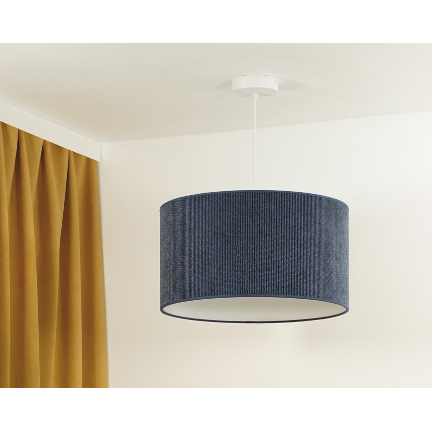 Duolla - Hanglamp aan een koord CORDUROY 1xE27/15W/230V donkerblauw