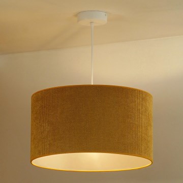 Duolla - Hanglamp aan een koord CORDUROY 1xE27/15W/230V geel