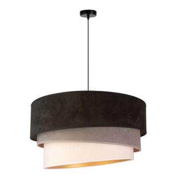 Duolla - Hanglamp aan een koord DEVON 1xE27/40W/230V zwart/grijs/beige