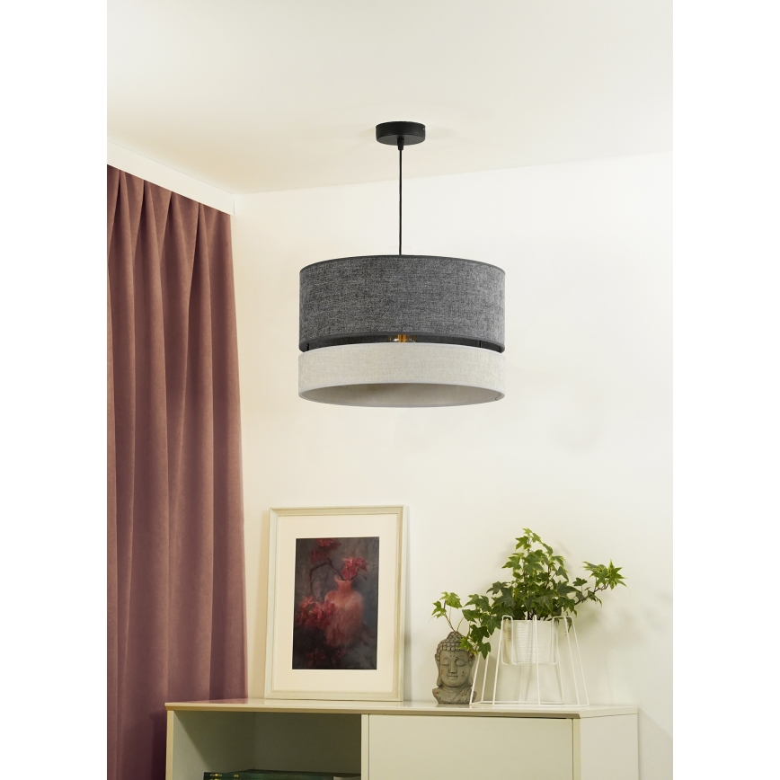 Duolla - Hanglamp aan een koord DOUBLE 1xE27/15W/230V grijs