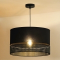 Duolla - Hanglamp aan een koord DOUBLE RATTAN 1xE27/15W/230V zwart