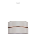 Duolla - Hanglamp aan een koord DUO 1xE27/15W/230V crème/goud