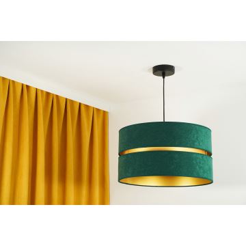 Duolla - Hanglamp aan een koord DUO 1xE27/15W/230V groen/goud