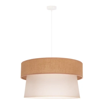 Duolla - Hanglamp aan een koord ETNIC 1xE27/40W/230V crème/beige