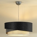 Duolla - Hanglamp aan een koord KOBO 1xE27/15W/230V antraciet/grijs/wit