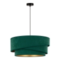 Duolla - Hanglamp aan een koord KOBO 1xE27/15W/230V groen/goud