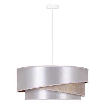 Duolla - Hanglamp aan een koord KOBO 1xE27/15W/230V zilver/goud