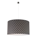 Duolla - Hanglamp aan een koord MAROKO 1xE27/40W/230V zwart/wit