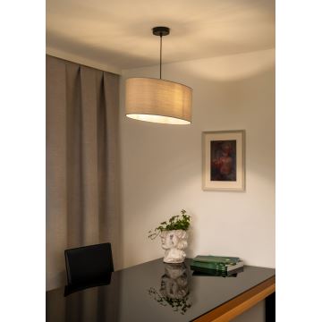 Duolla - Hanglamp aan een koord OVAL 1xE27/15W/230V grijs