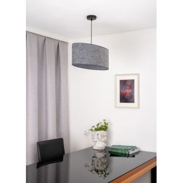 Duolla - Hanglamp aan een koord OVAL 1xE27/15W/230V grijs