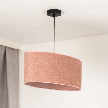 Duolla - Hanglamp aan een koord OVAL 1xE27/15W/230V roze