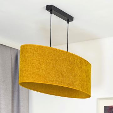 Duolla - Hanglamp aan een koord OVAL 2xE27/15W/230V bruin