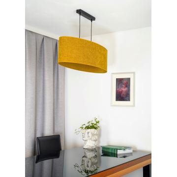 Duolla - Hanglamp aan een koord OVAL 2xE27/15W/230V bruin