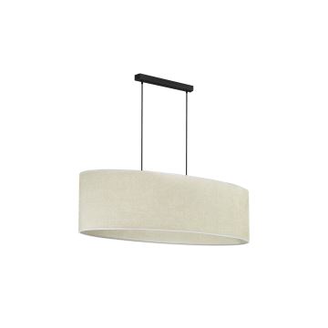 Duolla - Hanglamp aan een koord OVAL 2xE27/15W/230V grijs