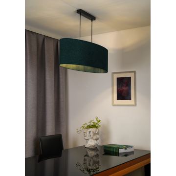 Duolla - Hanglamp aan een koord OVAL 2xE27/15W/230V groen