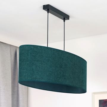 Duolla - Hanglamp aan een koord OVAL 2xE27/15W/230V groen