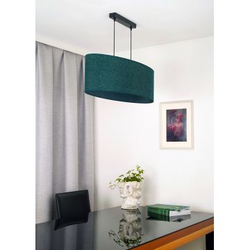 Duolla - Hanglamp aan een koord OVAL 2xE27/15W/230V groen