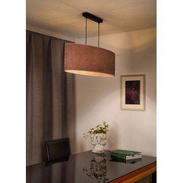 Duolla - Hanglamp aan een koord OVAL 2xE27/15W/230V roze