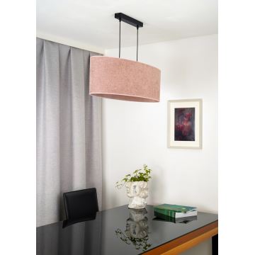 Duolla - Hanglamp aan een koord OVAL 2xE27/15W/230V roze