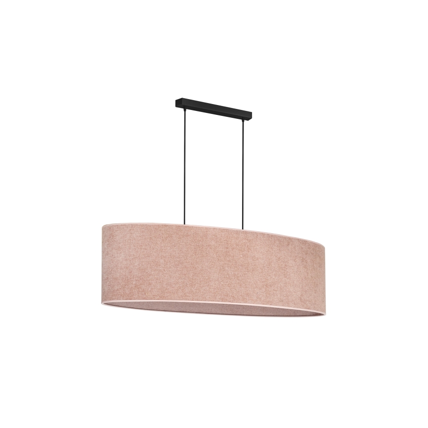 Duolla - Hanglamp aan een koord OVAL 2xE27/15W/230V roze