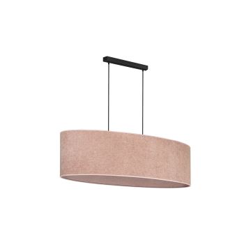 Duolla - Hanglamp aan een koord OVAL 2xE27/15W/230V roze