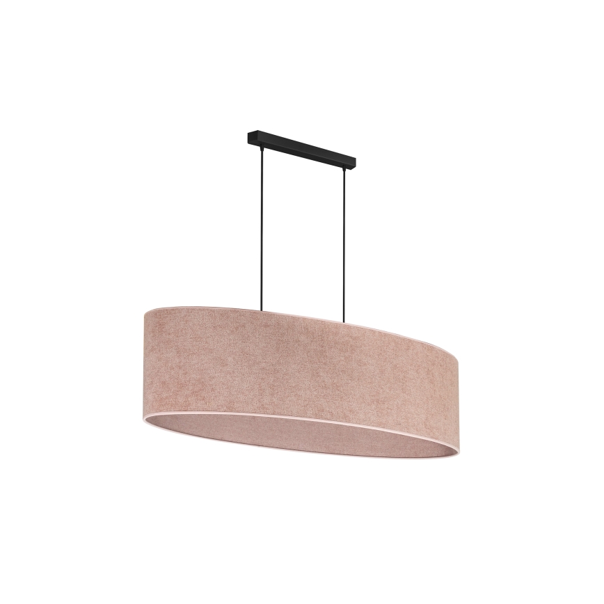 Duolla - Hanglamp aan een koord OVAL 2xE27/15W/230V roze