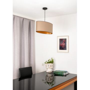 Duolla - Hanglamp aan een koord OVAL VEGAN 1xE27/15W/230V beige