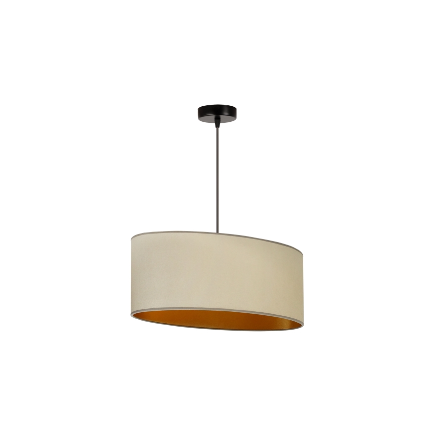 Duolla - Hanglamp aan een koord OVAL VEGAN 1xE27/15W/230V beige