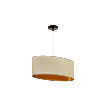 Duolla - Hanglamp aan een koord OVAL VEGAN 1xE27/15W/230V beige